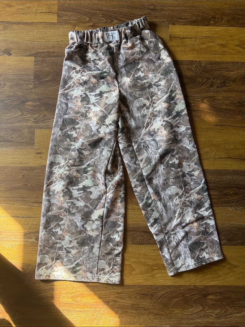 Camouflage Wide-Leg Track Pants - Taupe Camo